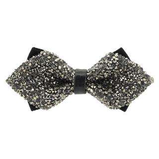 Купить модную галстук-бабочку из плотной хлопковой ткани с узором в виде кристаллов.