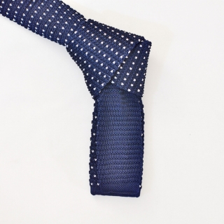 Мужской галстук темно-синего цвета из микрофибры