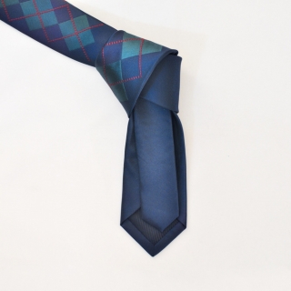 Темно-синий мужской галстук из вискозы