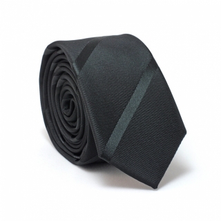 Купить черный галстук в полоску
