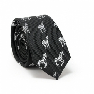 Купить черный галстук с принтом