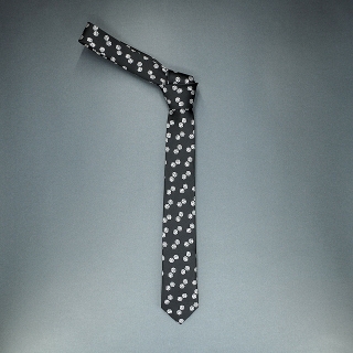 Недорогой стильный модный узкий галстук с узорами в виде костей