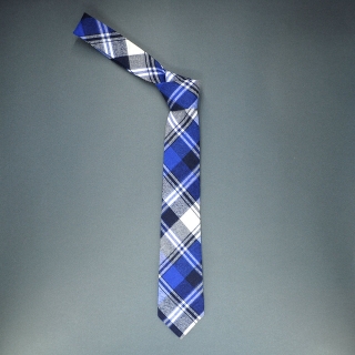 Недорогой узкий мужской стильный клетчатый галстук
