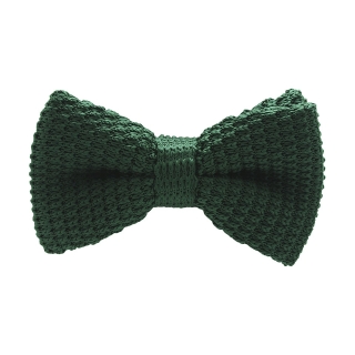 Зеленая галстук-бабочка вязаная
