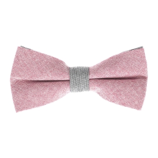 Розово-серая галстук-бабочка