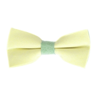 Желто-зеленая галстук-бабочка на застежке