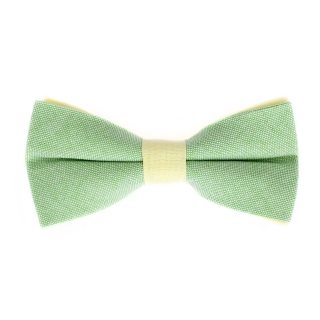 Зелено-желтая галстук-бабочка
