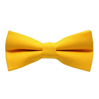 Купить желтую галстук бабочку из хлопка