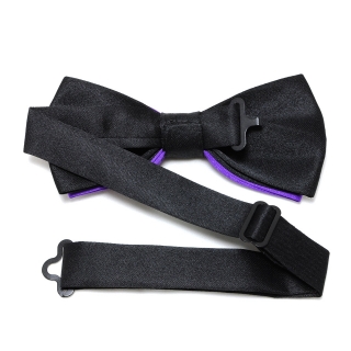 Купить классическую галстук бабочку фиолетово-черную