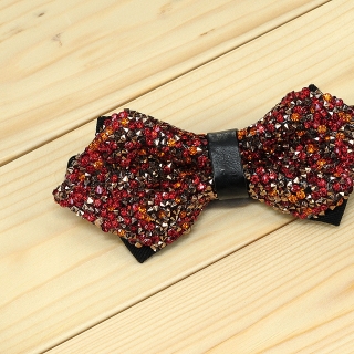 Недорогая модная галстук-бабочка из плотной хлопковой ткани с узором в виде страз