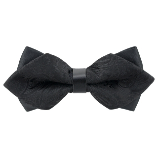 Треугольный галстук-бабочка черного цвета