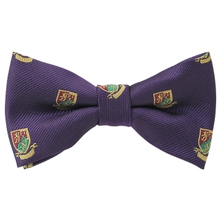 Купить галстук-бабочку фиолетовую с гербами