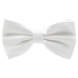 Белый галстук-бабочка из хлопка