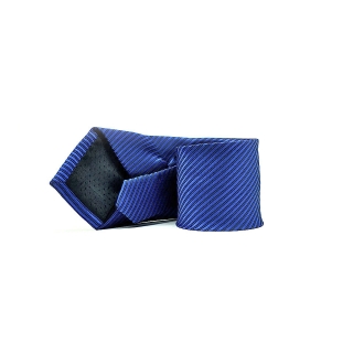 Мужской галстук синего цвета в полоску