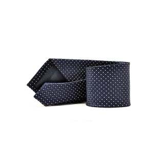 Мужской галстук темно-синего цвета узор