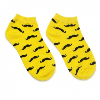 Яркие желтые носки с рисунком