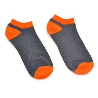 Серо-оранжевые носки из хлопка