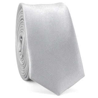 Супер узкий галстук #168 (серебряный)