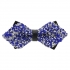Купить модную галстук-бабочку из плотной хлопковой ткани с узором в виде синих кристаллов. thumb