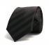Узкий черный галстук с полосками thumb