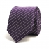 Фиолетовый галстук с белыми полосками thumb
