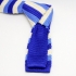Вязаный мужской галстук в синюю полоску thumb