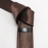 Однотонный коричневый узкий галстук thumb