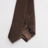 Атласный коричневый узкий галстук thumb