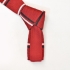 Красный вязаный галстук в полоску из микрофибры thumb