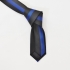 Черный галстук с синей полосой из вискозы thumb