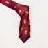 Бордовый мужской галстук с гербами thumb