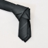 Черный узкий галстук в полоску из вискозы thumb