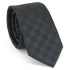 Купить узкий мужской галстук черного цвета с узором в виде шахматной доски thumb