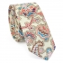 Купить узкий мужской галстук синего цвета с узором в виде огурцов thumb