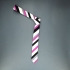 Недорогой узкий мужской галстук розового цвета в полоску. thumb