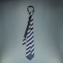 Недорогой узкий мужской галстук синего цвета с фактурным узором. thumb