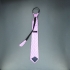 Недорогой узкий мужской галстук светло-розового цвета в полоску. thumb