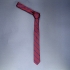 Недорогой узкий мужской галстук бордового цвета в полоску. thumb