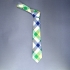 Недорогой узкий мужской галстук зеленого цвета в клетку. thumb