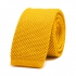 Вязаный однотонный желтый галстук thumb