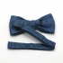 Синяя хлопковая галстук-бабочка thumb