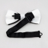 Черная галстук бабочка с белой окантовкой thumb