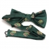 Купить зеленую галстук бабочку с гербом thumb