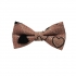 Детский коричневый галстук-бабочка с сердечками thumb
