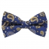 Купить модную галстук-бабочую синего цвета из плотной хлопковой ткани с узором в виде огурцов thumb