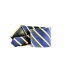 Мужской галстук синего цвета в желтую полоску thumb