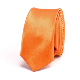 Узкий оранжевый галстук