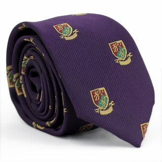 Узкий галстук #173 (лиловый герб)