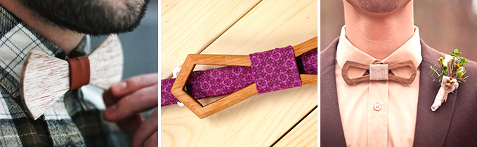 Купить деревянный галстук бабочку
